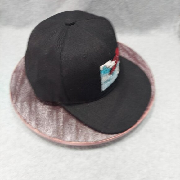 Great Wave SnapBack Cap Black One Size Japan  Embroidered Logo - Picture 3 of 12